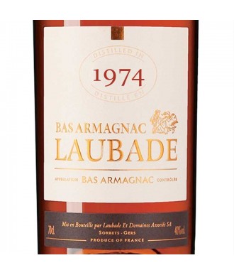 Laubade Armagnac Millésime 1974