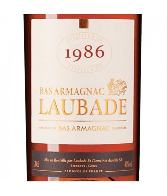 Laubade Armagnac Millésime 1986