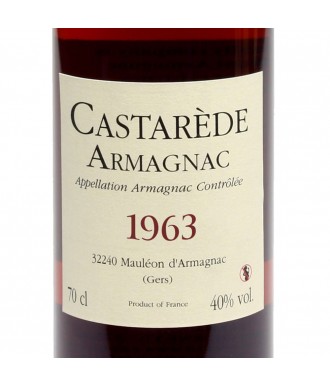 Castarède Armagnac Millésimé 1963