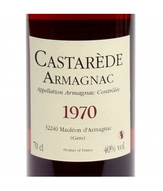 CASTARÈDE ARMAGNAC VINTAGE 1970