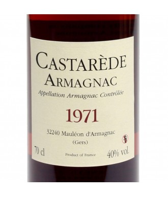 Castarède Armagnac Millésimé 1971