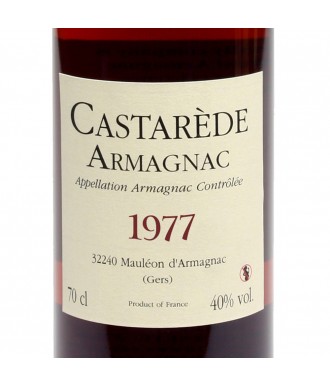 Castarède Armagnac Wijnoogst 1977