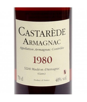 CASTARÈDE ARMAGNAC VINTAGE 1980