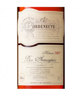 Château De Bordeneuve Armagnac Millésimé 1987