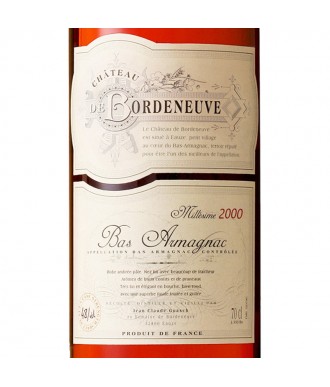 Château De Bordeneuve Armagnac Millésimé 2000