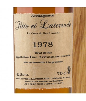 Fitte Et Laterrade Armagnac Millésime 1978