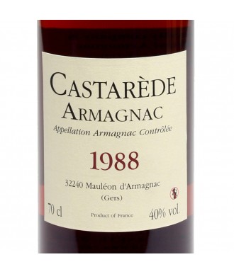 Castarède Armagnac Wijnoogst 1988