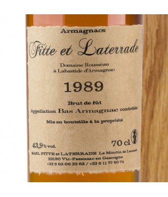 Fitte Et Laterrade Armagnac Vintage 1989