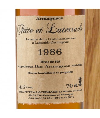 Fitte Et Laterrade Armagnac Vintage 1986