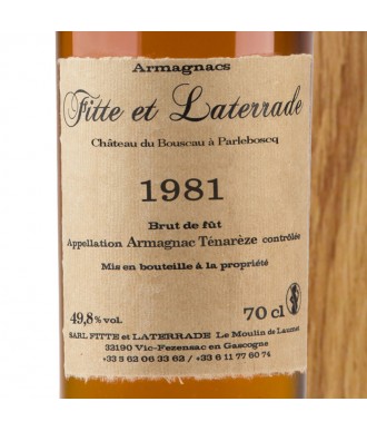 FITTE ET LATERRADE ARMAGNAC VINTAGE 1981