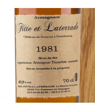 Fitte Et Laterrade Armagnac Jahrgang 1981
