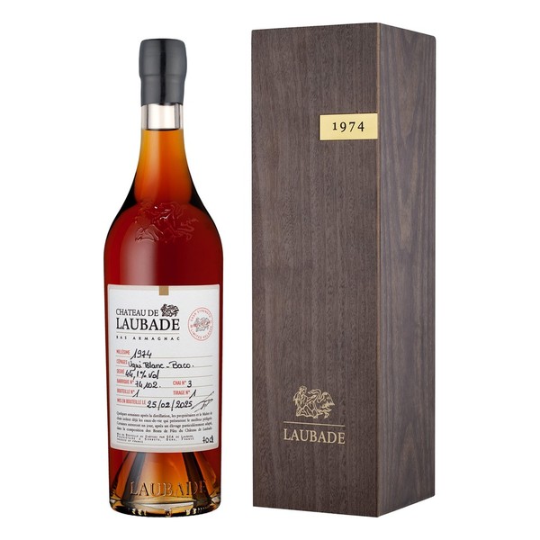 Laubade Armagnac Brut de Fût 1974