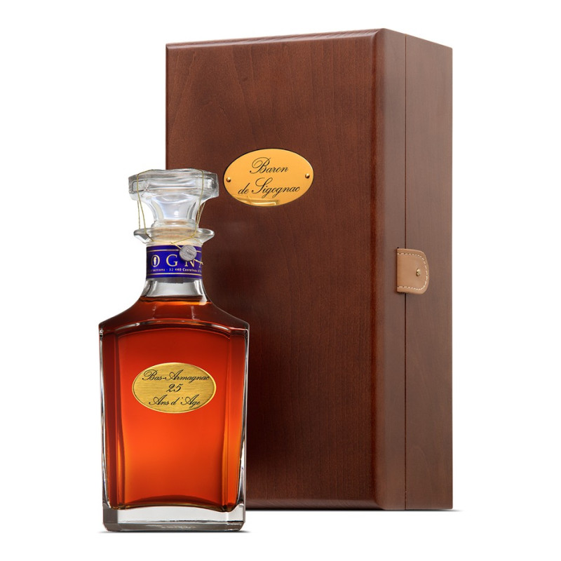Baron De Sigognac Armagnac Karaff 25 År Presentask Prestige