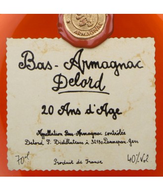 DELORD ARMAGNAC 20 YEARS D'ÂGE